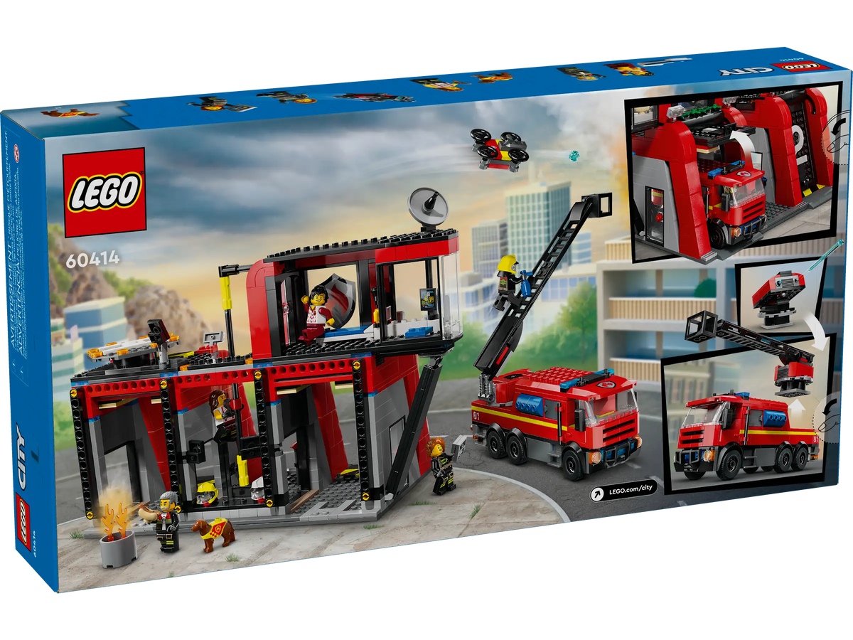 LEGO City 60414 Fire Station with Fire Truck