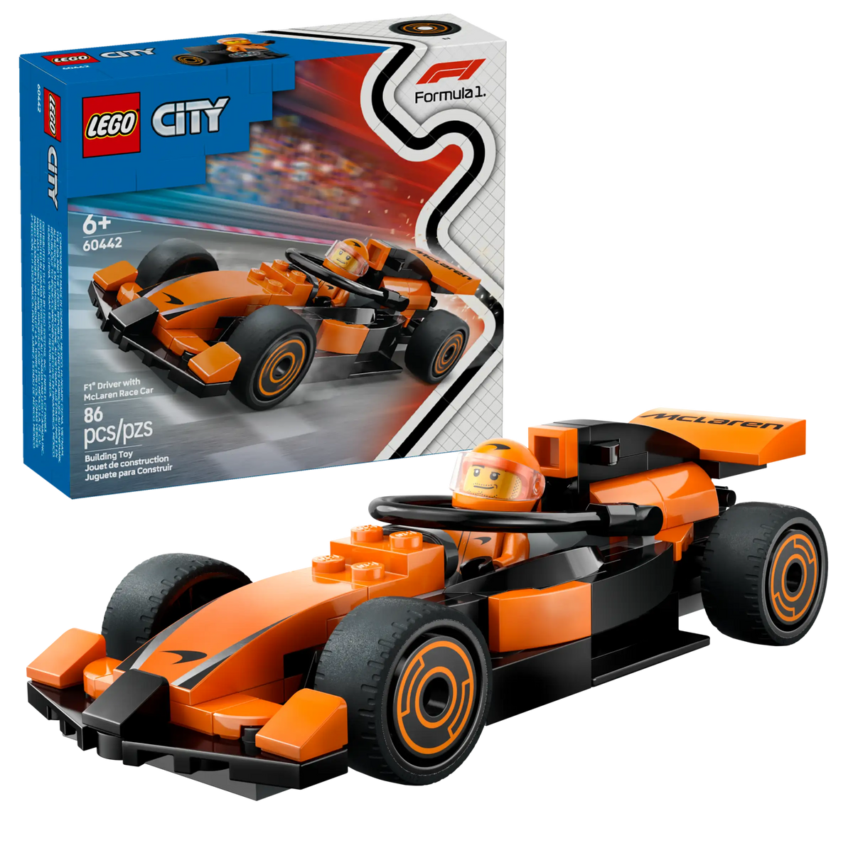 LEGO City 60442 F1 Driver with McLaren Race Car