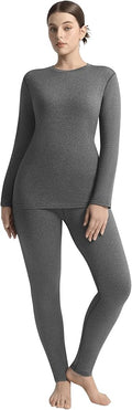 Thermal Underwear Set for Women Long Johns with Fleece Lined, Base Layer Women Cold Weather Top Bottom