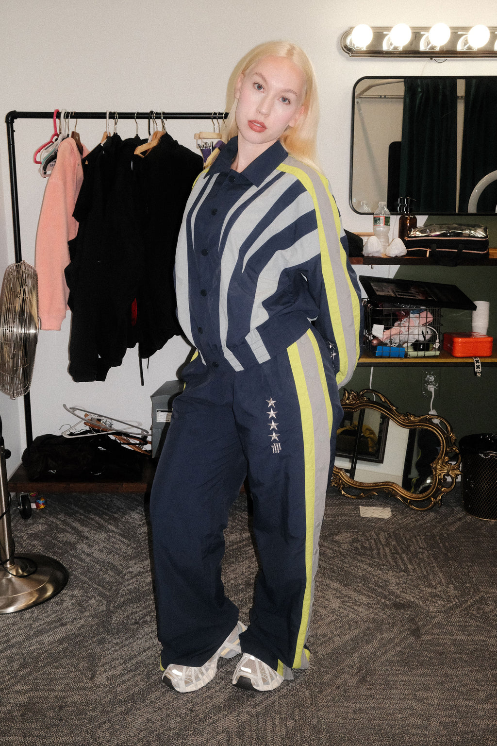 OLYMPIA TRACK PANT -- NAVY BLUE