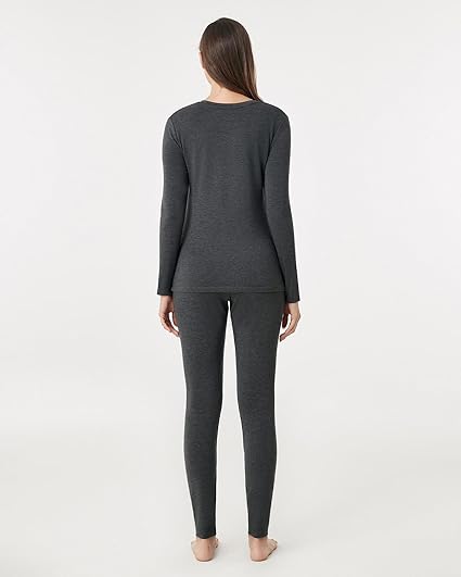 Lapasa Women's Cozy Fleece-Lined Thermal Base Layer Set – Top & Bottom | Stay Warm & Soft All Winter!