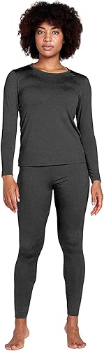 Lapasa Women's Cozy Fleece-Lined Thermal Base Layer Set – Top & Bottom | Stay Warm & Soft All Winter!
