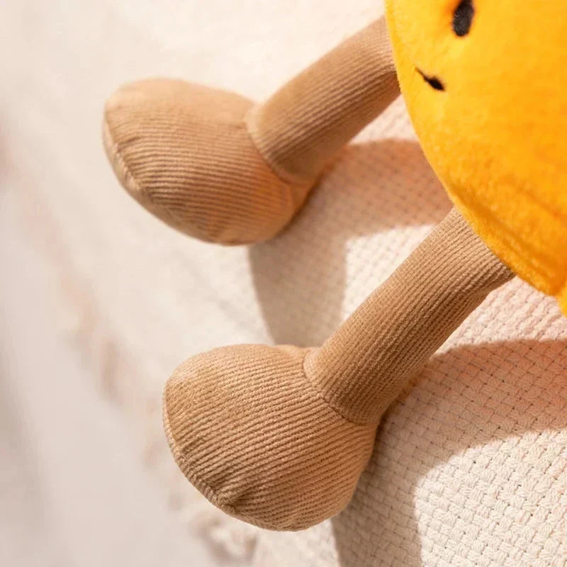 Adorable Smiling Pumpkin Ghost Plush for Halloween Fun!