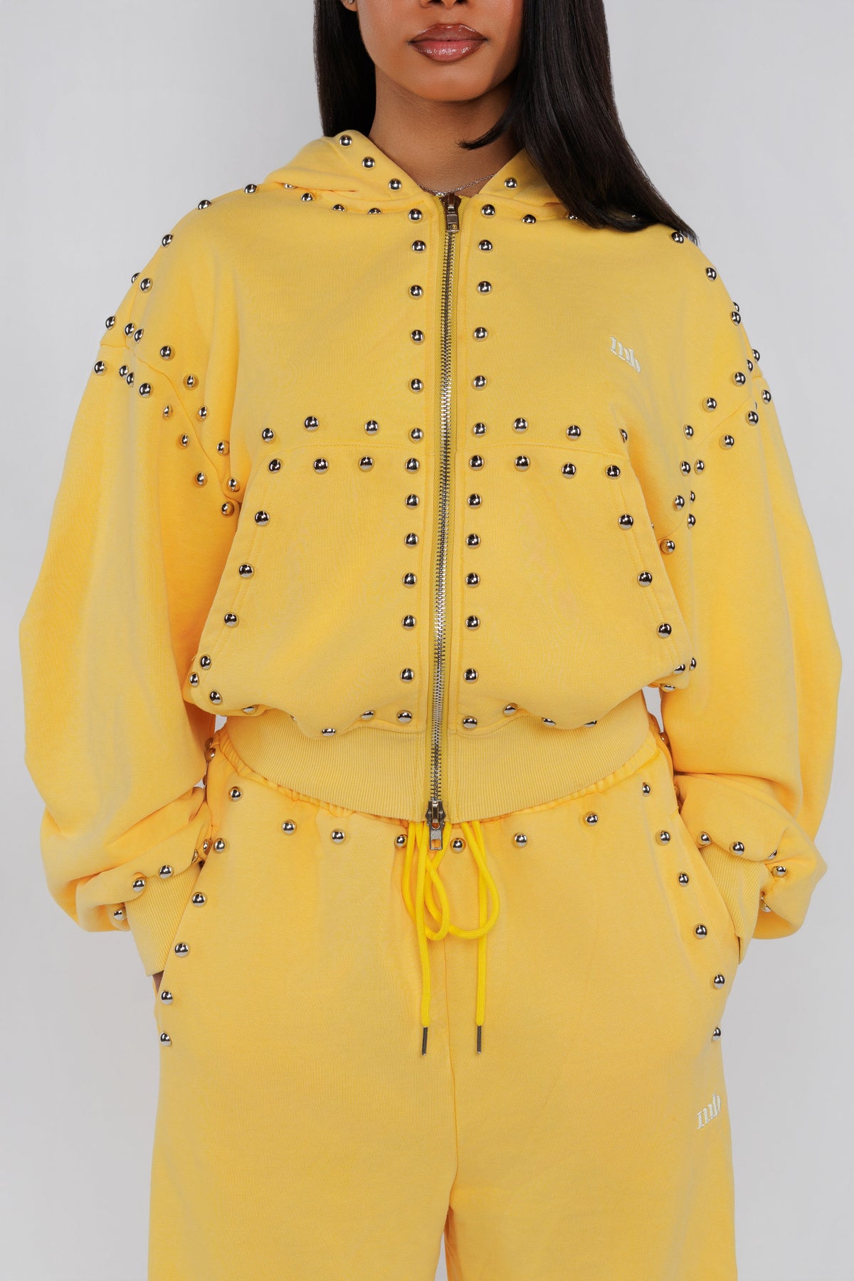 LIMITED EDITION -- MARX STUDDED SWEAT JACKET -- SUNSHINE